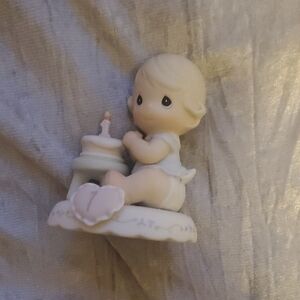 Growing In Grace Age 1- Precious Moment Adorable Baby Figurine with Cake
